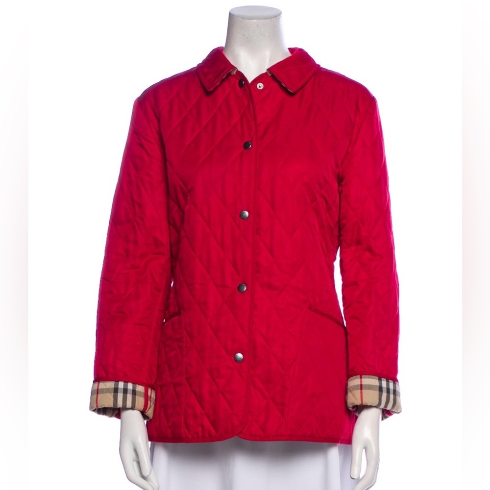 Burberry Deep Red Maroon Color Jacket Coat XS